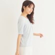 インデックス(index)のフロントタックビジュー五分袖トップス【洗濯機洗い可】9