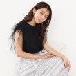 インデックス(index)のチュールレイヤードフレンチトップス【洗濯機洗い可】 ブラック(019)