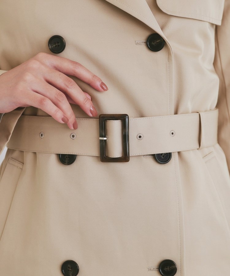 Viscose Blend Belted Trench Coat アウター トレンチコート