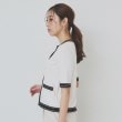 インデックス(index)のバイカラークルーネックカーディガン/オーガニックコットン混【UV/洗濯機洗い可】20