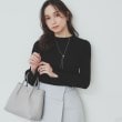 インデックス(index)のスカーフ付きハイネックリブニット【洗濯機洗い可】24