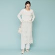 インデックス(index)のシアーフラワー刺繍ラップ風スカート【洗濯機洗い可】5
