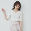 インデックス(index)の《5色展開》Vネックリブニット【洗濯機洗い可】1