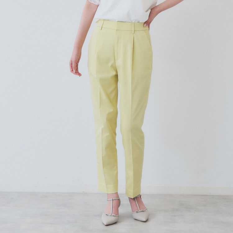 インデックス(index)の《6色展開/XS-LLサイズ》コンパクトストレッチテーパードパンツ【洗濯機洗い可/吸水速乾/透け防止/イージーアイロン】 フルレングスパンツ