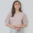 インデックス(index)の《5color》柄編みスリーブVネックニット【洗濯機洗い可】 ピンクベージュ(053)