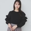 インデックス(index)のフリルスリーブドッキングトップス【洗濯機洗い可】 ブラック(019)