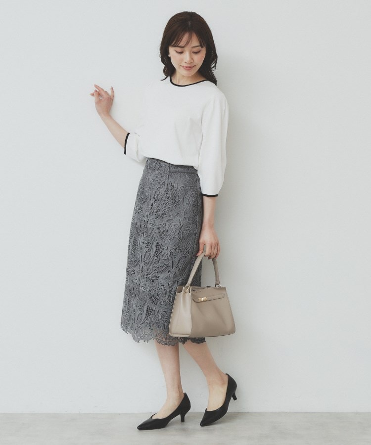 インデックス(index)の《7色展開/XS-LLサイズ》クルーネックデザインスリーブニット【洗濯機洗い可】18