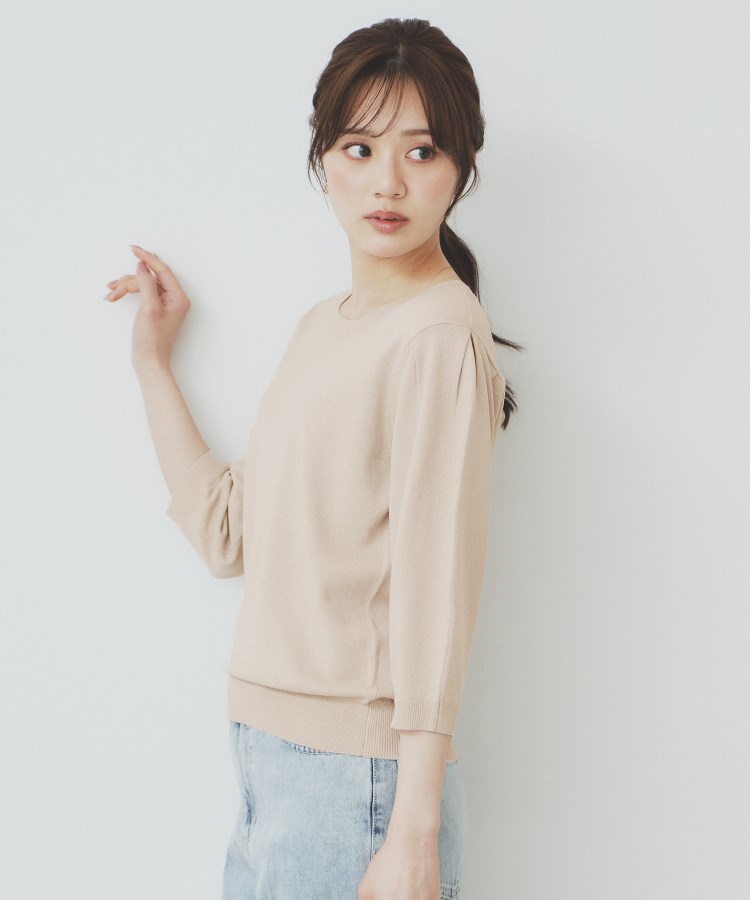 7color/XS-LLsize》クルーネックデザインスリーブニット【洗濯機 7color/XS-LLsize》クルーネックデザインスリーブニット【洗濯機