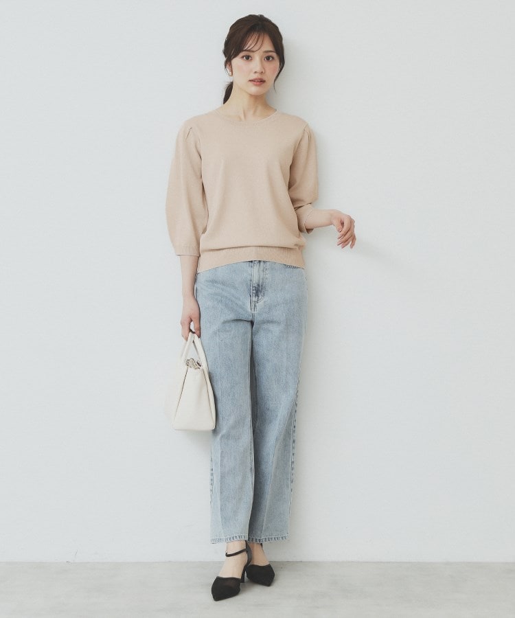 7color/XS-LLsize》クルーネックデザインスリーブニット【洗濯機 7color/XS-LLsize》クルーネックデザインスリーブニット【洗濯機