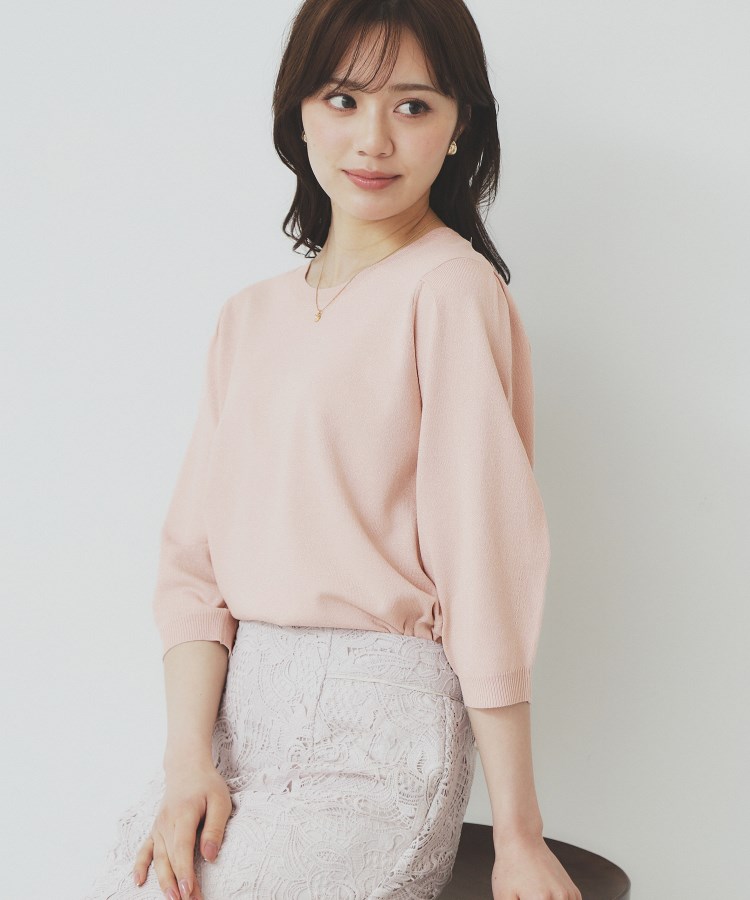 7color/XS-LLsize》クルーネックデザインスリーブニット【洗濯機 7color/XS-LLsize》クルーネックデザインスリーブニット【洗濯機