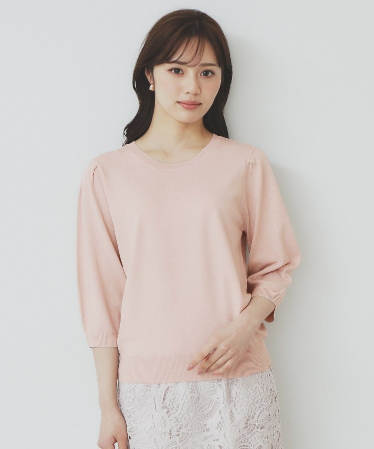 インデックス(index)の《7色展開/XS-LLサイズ》クルーネックデザインスリーブニット【洗濯機洗い可】33
