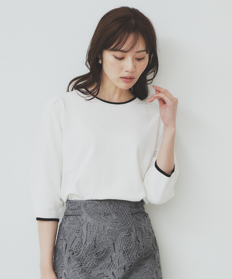 7color/XS-LLsize》クルーネックデザインスリーブニット【洗濯機 7color/XS-LLsize》クルーネックデザインスリーブニット【洗濯機