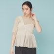 インデックス(index)の《ツインセット》アシメチュールキャミ×ラメリブニット【洗濯機洗い可】 グレージュ(050)