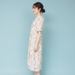 インデックス(index)の《美人百花掲載》リボン柄タックスリーブワンピース【洗濯機洗い可/イージーアイロン】10