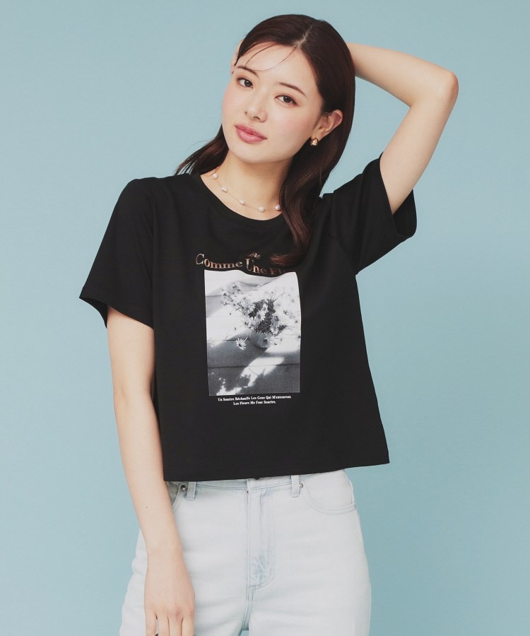 インデックス(index)の箔プリントショート丈Tシャツ【UV/接触冷感/洗濯機洗い可】5
