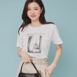 インデックス(index)の箔プリントショート丈Tシャツ【UV/接触冷感/洗濯機洗い可】 ホワイト(101)