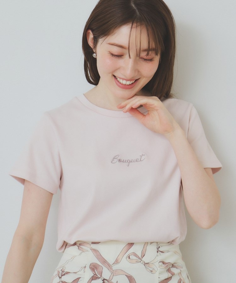 ワンポイントロゴ刺繍Tシャツ【UV/接触冷感/洗濯機洗い可】(T ワンポイントロゴ刺繍Tシャツ【UV/接触冷感/洗濯機洗い可】(T