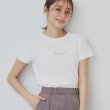 インデックス(index)のワンポイントロゴ刺繍Tシャツ【UV/接触冷感/洗濯機洗い可】 オフホワイト(003)