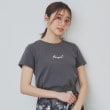 インデックス(index)のワンポイントロゴ刺繍Tシャツ【UV/接触冷感/洗濯機洗い可】 チャコールグレー(014)