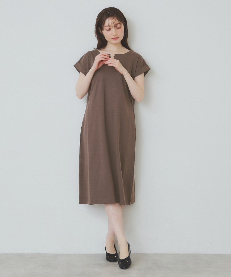 インデックス(index)の《5色展開/XS-3Lサイズ》Iラインシルエットワンピース【UV/接触冷感/洗濯機洗い可】27