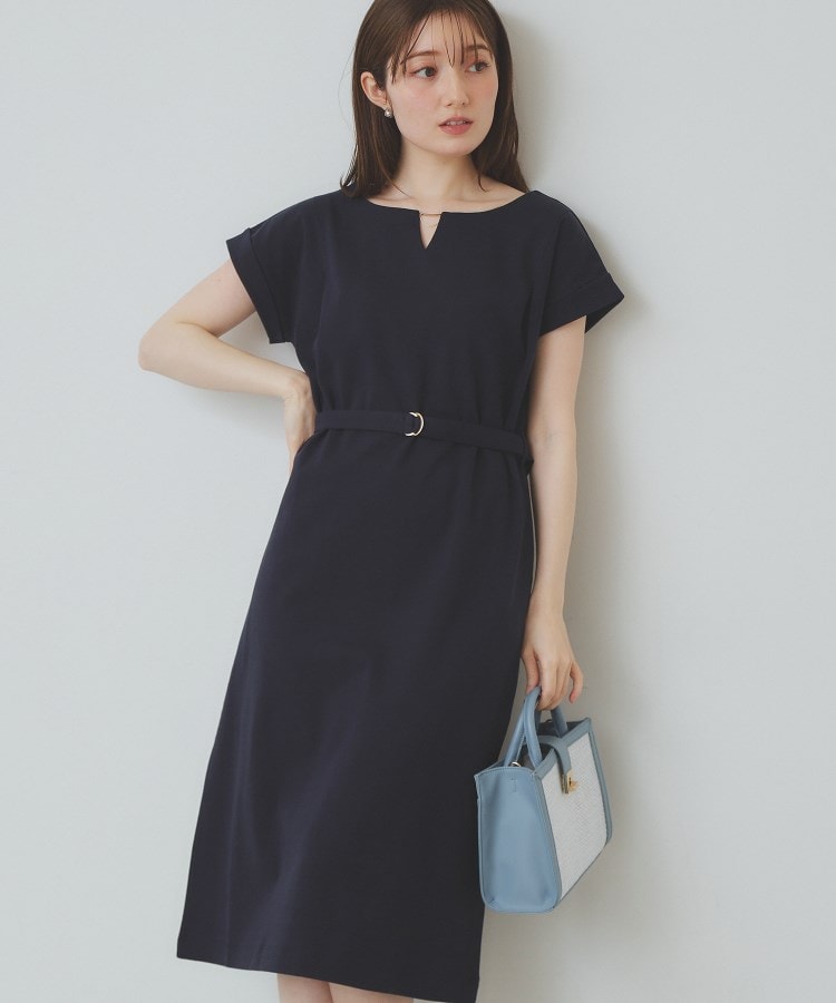 インデックス(index)の《5色展開/XS-3Lサイズ》Iラインシルエットワンピース【UV/接触冷感/洗濯機洗い可】