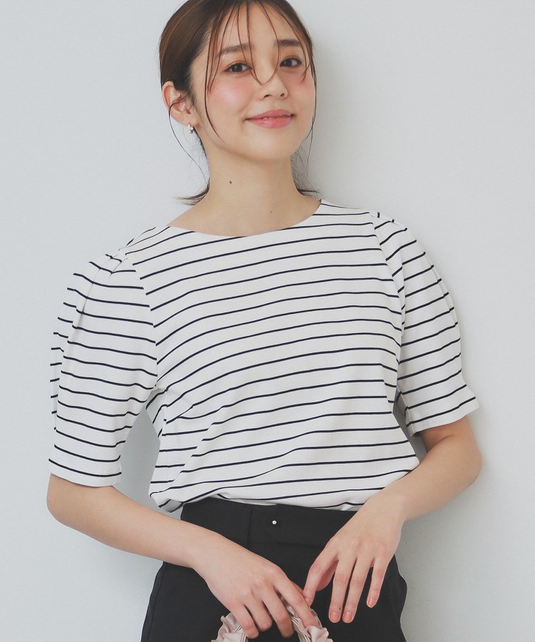 インデックス(index)の《10色展開/XS-LLサイズ》コットンスムースタックスリーブトップス【UV/接触冷感/洗濯機洗い可】 オフホワイト(303)