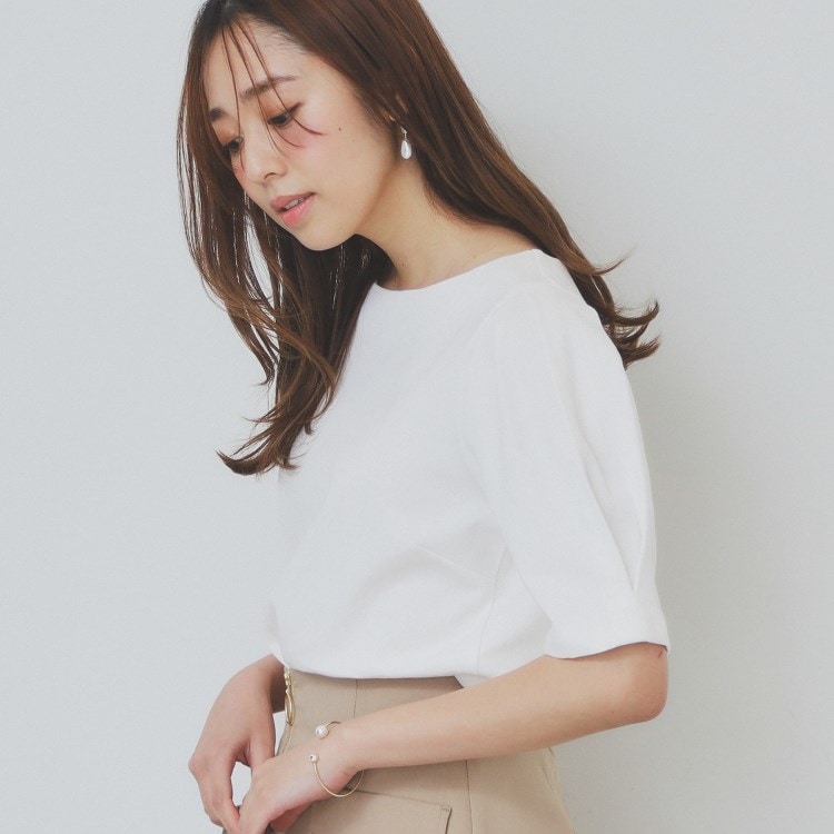 インデックス(index)の《10色展開/XS-LLサイズ》コットンスムースタックスリーブトップス【UV/接触冷感/洗濯機洗い可】 カットソー