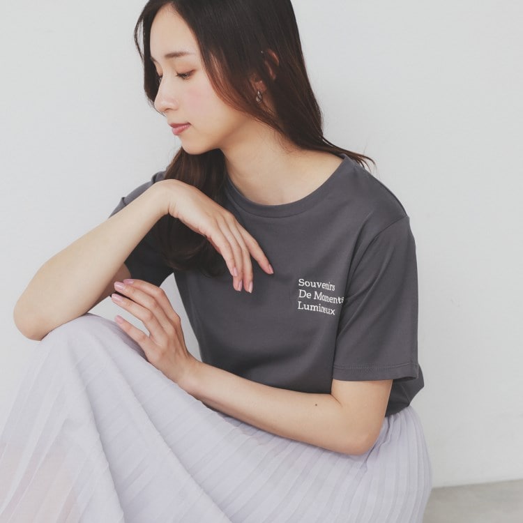 インデックス(index)のロゴ刺繍Tシャツ【UV/接触冷感/洗濯機洗い可】 Ｔシャツ