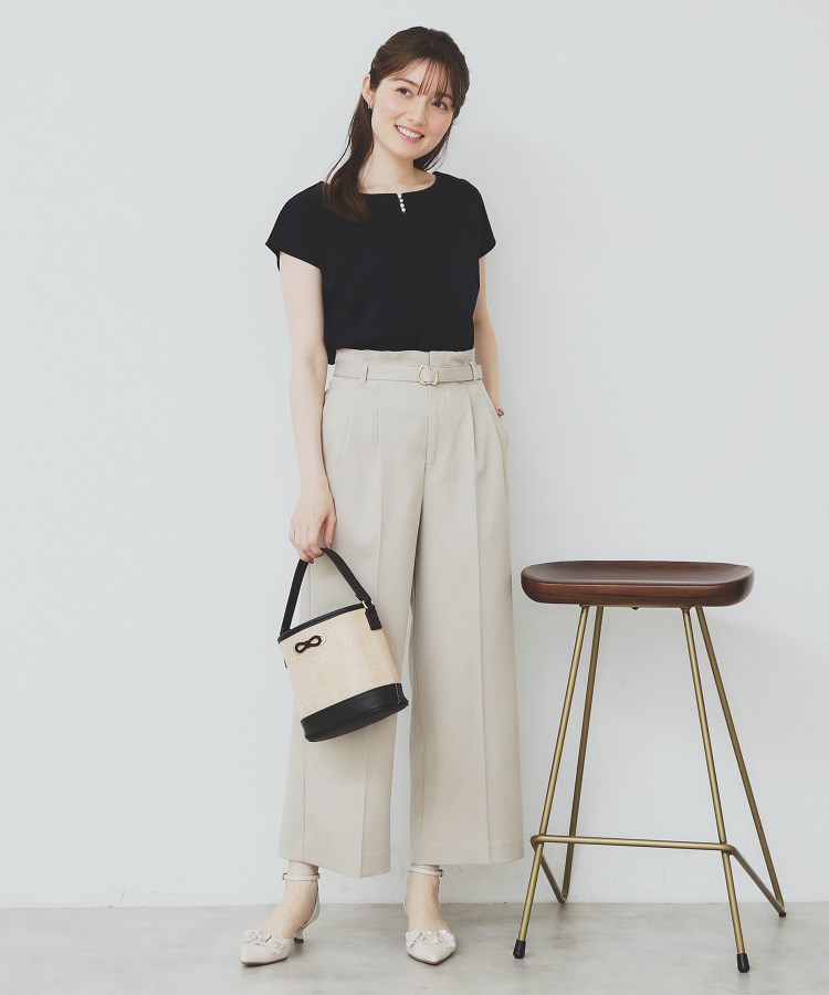 インデックス(index)の《6色展開/XS-3サイズ》キーネックビジュートップス【UV/接触冷感/洗濯機洗い可】25
