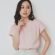 インデックス(index)の《6色展開/S-3Lサイズ》フラワー刺繍Tシャツ【汗ジミ防止/吸水速乾/接触冷感/UVケア/洗濯機洗い可】 ライトピンク(070)