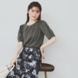 インデックス(index)のフロントパール調タックパフトップス【UV/接触冷感/洗濯機洗い可】 チャコールグレー(014)
