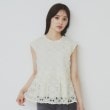 インデックス(index)のフラワーチュール刺繍ペプラムブラウス【洗える】13