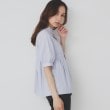 インデックス(index)の《5色展開》フリルバンドカラーペプラムブラウス【洗濯機洗い可/イージーアイロン/防シワ】17