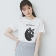 インデックス(index)のねこプリントTシャツ【洗濯機洗い可】 ホワイト(002)