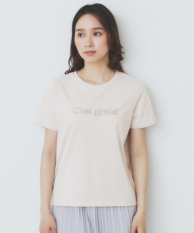 インデックス(index)のパール調刺繍ロゴTシャツ【汗ジミ防止/吸水速乾/接触冷感/UVケア/洗濯機洗い可】15