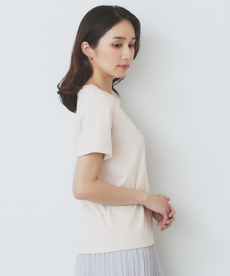 インデックス(index)のパール調刺繍ロゴTシャツ【汗ジミ防止/吸水速乾/接触冷感/UVケア/洗濯機洗い可】16