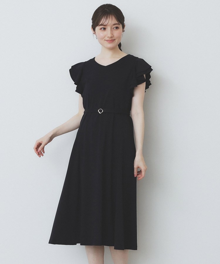 インデックス(index)の《5色展開/S-LLサイズ》シルケットVネックフレアワンピース【接触冷感/UVケア/洗濯機洗い可】25