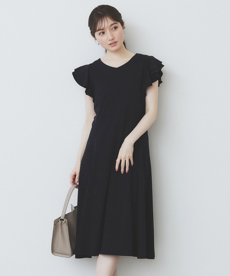 インデックス(index)の《5色展開/S-LLサイズ》シルケットVネックフレアワンピース【接触冷感/UVケア/洗濯機洗い可】27