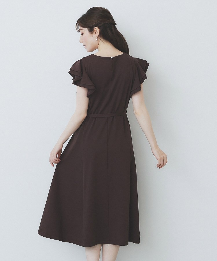 インデックス(index)の《5色展開/S-LLサイズ》シルケットVネックフレアワンピース【接触冷感/UVケア/洗濯機洗い可】33