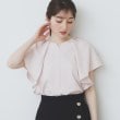 インデックス(index)の《7色展開/S-LLサイズ》フリルタックスリーブキーネックブラウス【吸水速乾/洗濯機可/イージーアイロン/抗ピル】37