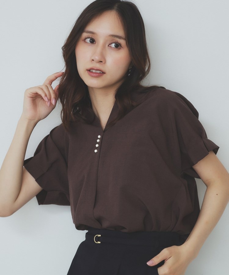 【2025年最新】海外限定の人気アイテム 7色展開/XS-LLサイズ》タックスリーブスキッパーブラウス【洗濯 トップス