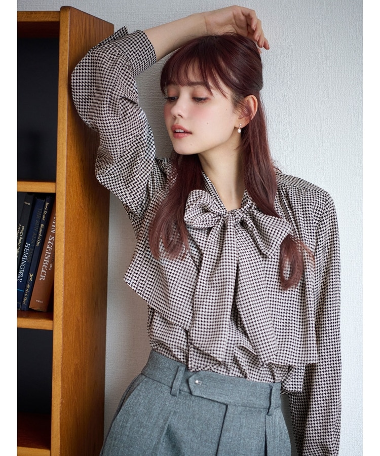 5color/XS-LLsize》レイヤードボウタイブラウス【洗濯機洗い可 5color/XS-LLsize》レイヤードボウタイブラウス【洗濯機洗い可