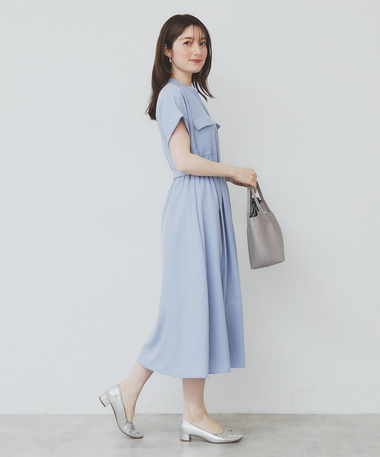 インデックス(index)の《6色展開/XS-LLサイズ》ダブルポケットスキッパーシャツワンピース【洗濯機洗い可/抗ピル/吸水速乾/防シワ】38