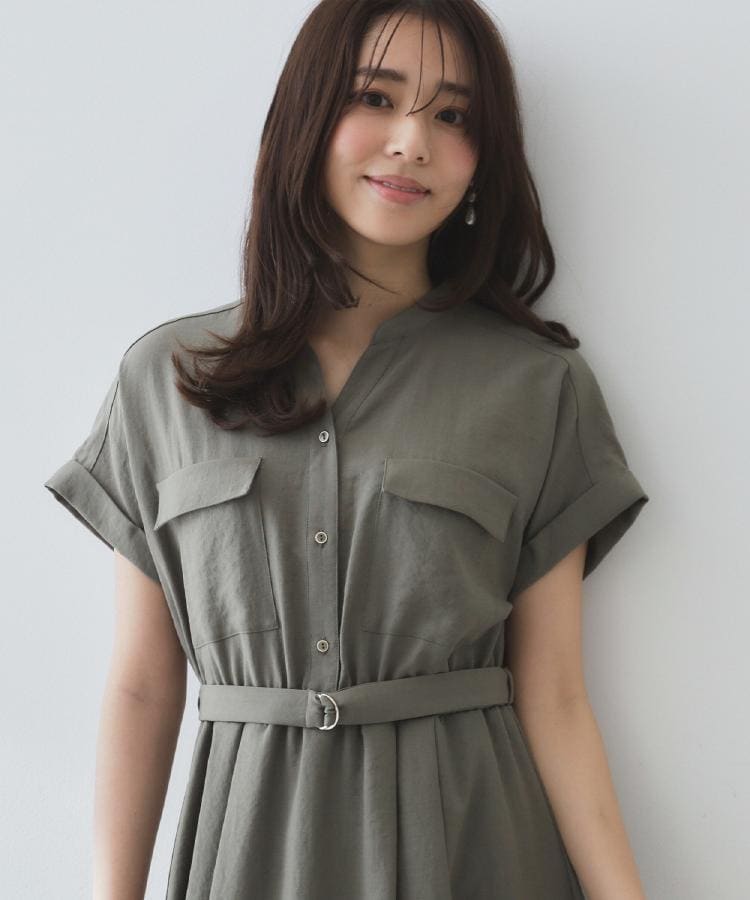 6color/XS-LLsize》ダブルポケットスキッパーシャツワンピース 6color/XS-LLsize》ダブルポケットスキッパーシャツワンピース