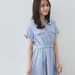 インデックス(index)の《6色展開/XS-LLサイズ》ダブルポケットスキッパーシャツワンピース【洗濯機洗い可/抗ピル/吸水速乾/防シワ】31