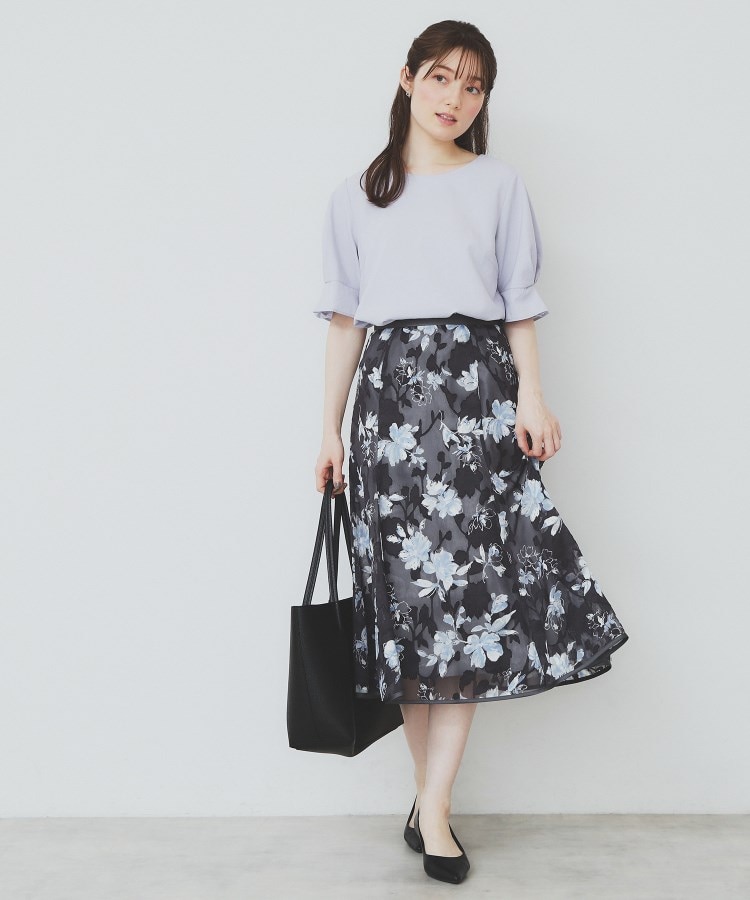 インデックス(index)の《8色展開/XS-LLサイズ》タックパフスリーブブラウス【洗濯機洗い可/吸水速乾/防シワ/抗ピル】39