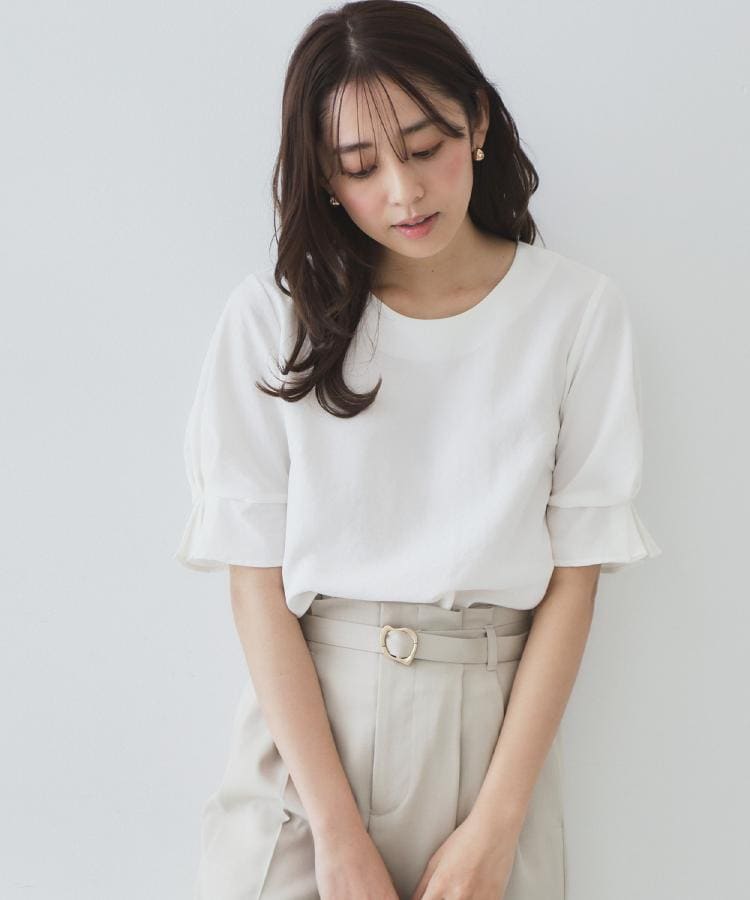 6color/XS-LLsize》タックパフスリーブブラウス【洗濯機洗い可 6color/XS-LLsize》タックパフスリーブブラウス【洗濯機洗い可