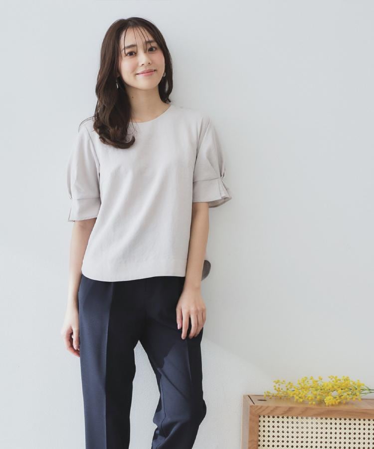 6color/XS-LLsize》タックパフスリーブブラウス【洗濯機洗い可 6color/XS-LLsize》タックパフスリーブブラウス【洗濯機洗い可