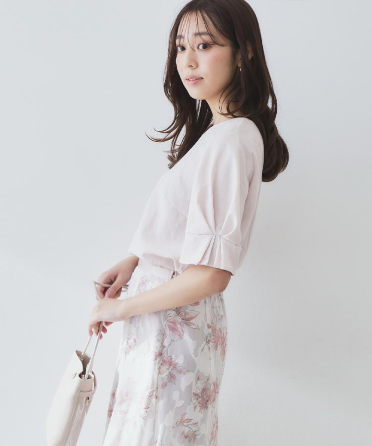 6color/XS-LLsize》タックパフスリーブブラウス【洗濯機洗い可 6color/XS-LLsize》タックパフスリーブブラウス【洗濯機洗い可