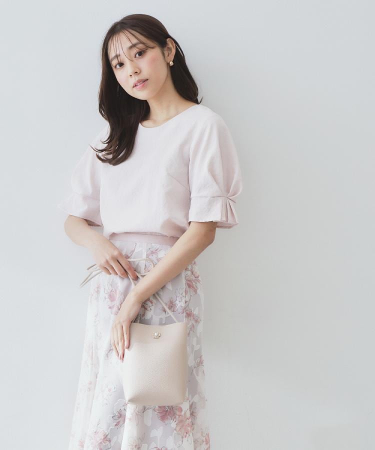 6color/XS-LLsize》タックパフスリーブブラウス【洗濯機洗い可 6color/XS-LLsize》タックパフスリーブブラウス【洗濯機洗い可